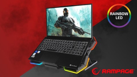 Rampage AD-RC13 BELLATRIX podstawka chłodząca laptop 15-17 RGB regulowana