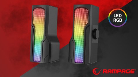 Rampage Arty X13 głośniki gamingowe Bluetooth RGB USB 2x3W kompaktowe
