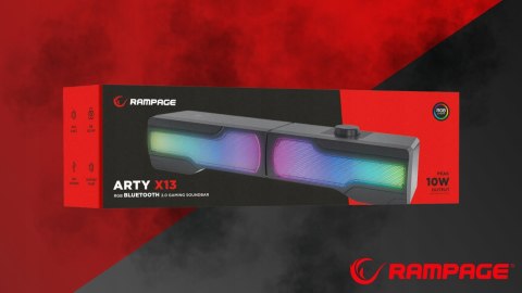 Rampage Arty X13 głośniki gamingowe Bluetooth RGB USB 2x3W kompaktowe