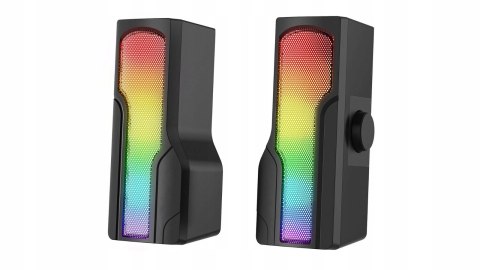 Rampage Arty X13 głośniki gamingowe Bluetooth RGB USB 2x3W kompaktowe