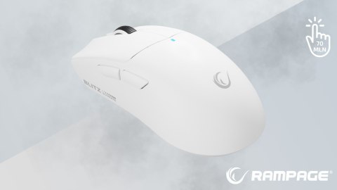 Rampage Blitz Ultimate mysz bezprzewodowa gaming PAW3950 30000 DPI biała