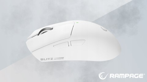 Rampage Blitz Ultimate mysz bezprzewodowa gaming PAW3950 30000 DPI biała
