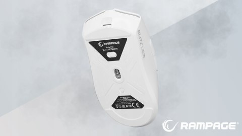 Rampage Blitz Ultimate mysz bezprzewodowa gaming PAW3950 30000 DPI biała