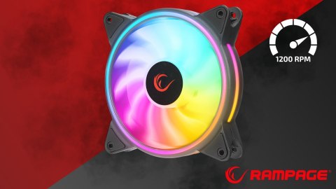 Rampage Coolwind F3 3 wentylatory 120mm ARGB kontroler wydajne ciche