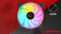 Rampage Coolwind F3 3 wentylatory 120mm ARGB kontroler wydajne ciche