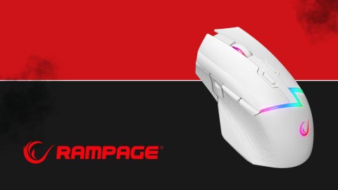 Rampage DROP M3 mysz bezprzewodowa gaming 1000Hz RGB biała