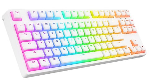 Rampage GHOST Klawiatura mechaniczna TKL biała Huano Red RGB Pudding