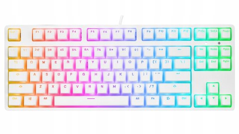 Rampage GHOST Klawiatura mechaniczna TKL biała Huano Red RGB Pudding