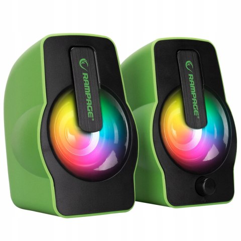 Rampage Głośniki FALSETTO 2.0 gamingowe 6W RGB USB kompaktowe podświetlane