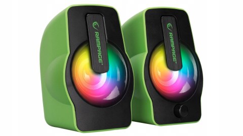 Rampage Głośniki FALSETTO 2.0 gamingowe 6W RGB USB kompaktowe podświetlane