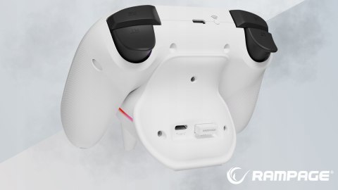 Rampage Hydra Pro kontroler RGB bezprzewodowy pad z stacją ładującą biały
