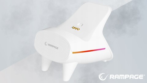 Rampage Hydra Pro kontroler RGB bezprzewodowy pad z stacją ładującą biały
