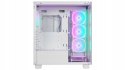 Rampage Hydra V1 Obudowa PC gaming 4x wentylator ARGB USB C USB A hub biały