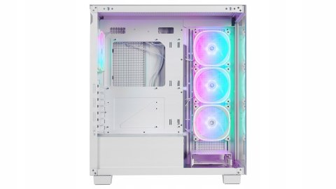 Rampage Hydra V1 Obudowa PC gaming 4x wentylator ARGB USB C USB A hub biały