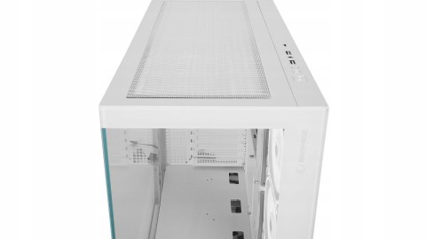 Rampage Hydra V1 Obudowa PC gaming 4x wentylator ARGB USB C USB A hub biały