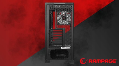 Rampage Hydra V2 Obudowa PC akwarium ARGB czarna panoramiczna gamingowa