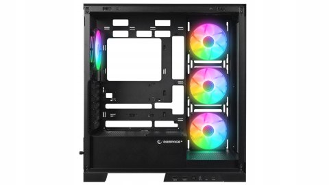 Rampage Hydra V2 Obudowa PC akwarium ARGB czarna panoramiczna gamingowa