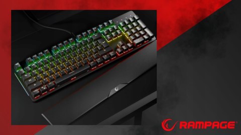 Rampage KB-R86 UMBRA Klawiatura mechaniczna Red Switch RGB czarna gaming