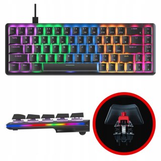 Rampage Klawiatura Mechaniczna REBEL niskoprofilowa gaming podświetlana