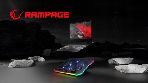 Rampage METAFOR Podkładka chłodząca pod laptopa 10 19 cali RGB USB cicha