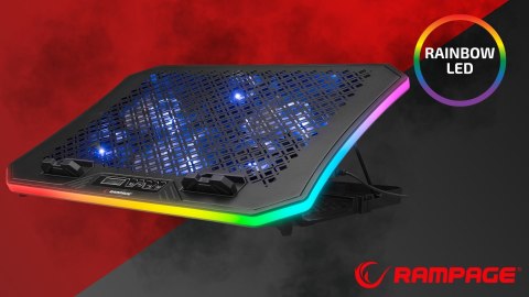 Rampage METAFOR Podkładka chłodząca pod laptopa 10 19 cali RGB USB cicha