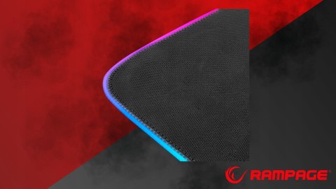 Rampage MP-21 podkładka gamingowa pod mysz RGB 25x33cm czarna komfortowa