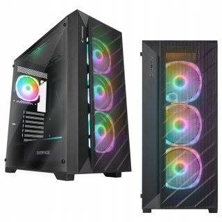 Rampage Prime Mesh Obudowa E ATX 4x ARGB mesh szklany panel wydajna gaming