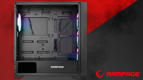 Rampage Prime Mesh Obudowa E ATX 4x ARGB mesh szklany panel wydajna gaming