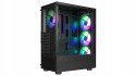Rampage SHIVA Obudowa PC hartowane szkło 4x 120mm Rainbow czarna