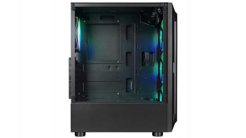 Rampage SHIVA Obudowa PC hartowane szkło 4x 120mm Rainbow czarna