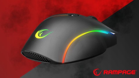 Rampage SMX G39 Comfort myszka gamingowa 12800 DPI programowalna RGB czarna