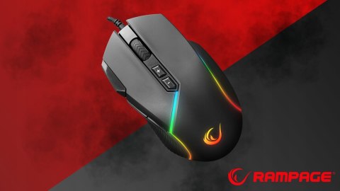 Rampage SMX G39 Comfort myszka gamingowa 12800 DPI programowalna RGB czarna
