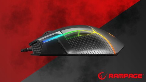 Rampage SMX G39 Comfort myszka gamingowa 12800 DPI programowalna RGB czarna