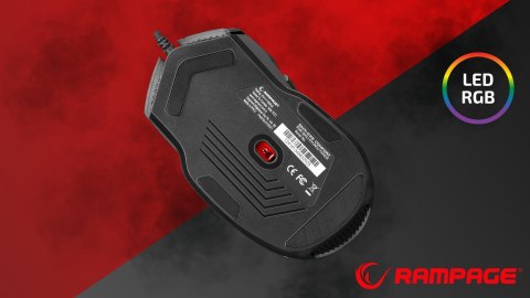 Rampage SMX G39 Comfort myszka gamingowa 12800 DPI programowalna RGB czarna