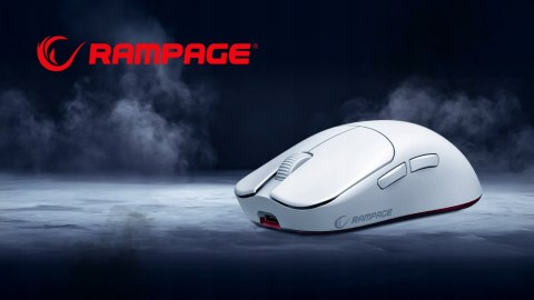 Rampage Tilion Mysz bezprzewodowa Biała gaming 24000 DPI ergonomiczna