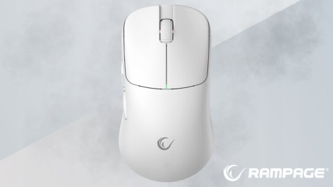 Rampage Tilion Mysz bezprzewodowa Biała gaming 24000 DPI ergonomiczna