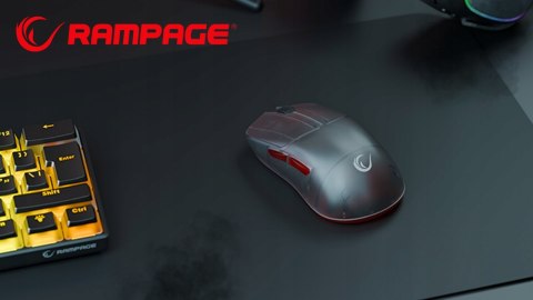 Rampage Tilion mysz bezprzewodowa gaming 24000 DPI Huano USB-C czarna