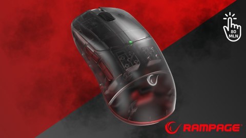Rampage Tilion mysz bezprzewodowa gaming 24000 DPI Huano USB-C czarna