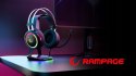 Rampage Tower T14 Stojak na słuchawki gaming RGB hub 2x USB stabilny czarny