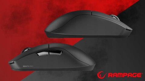 Rampage Zenith Pro Black mysz bezprzewodowa gaming 26000 DPI ultralekka