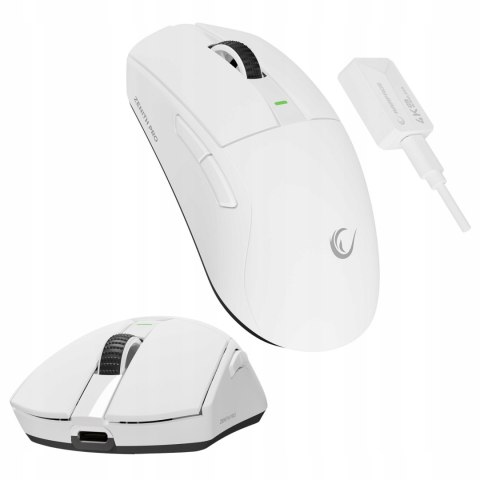 Rampage Zenith Pro mysz bezprzewodowa ultralekka 26000 DPI PAW3395 biała