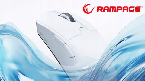 Rampage Zenith Pro mysz bezprzewodowa ultralekka 26000 DPI PAW3395 biała