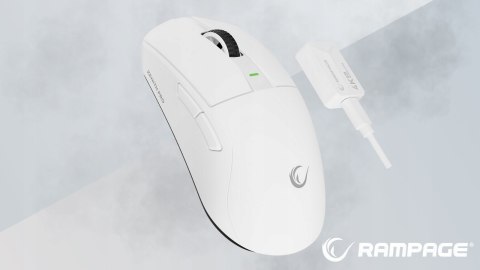 Rampage Zenith Pro mysz bezprzewodowa ultralekka 26000 DPI PAW3395 biała