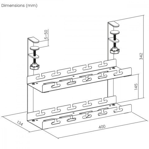 Maclean Organizer podbiurkowy na kable MC-104 B
