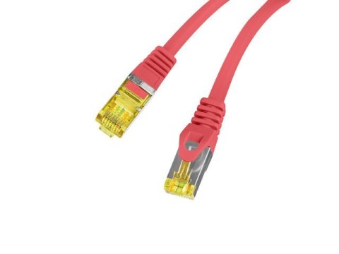 Lanberg Patchcord kat.6a S/FTP LSZH CU 1m czerwony fluke