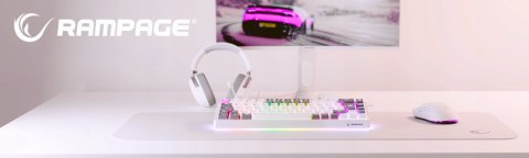 Klawiatura Rampage REBEL mechaniczna niskoprofilowa gamingowa różowa