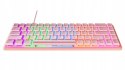 Klawiatura Rampage REBEL mechaniczna niskoprofilowa gamingowa różowa
