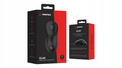 Rampage Clax mysz bezprzewodowa gaming ultralekka 54g PAW3311 24000 DPI