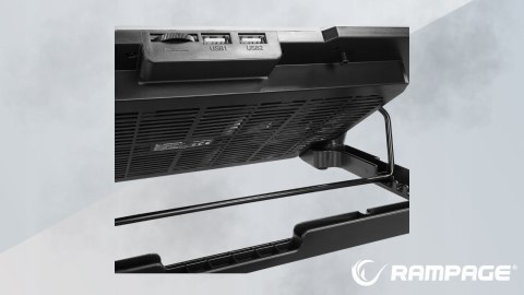 Rampage FREEZ Podstawka chłodząca laptopy 9-17 6 wentylatorów RGB srebrna