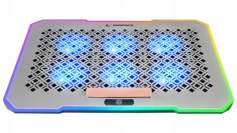 Rampage FREEZ Podstawka chłodząca laptopy 9-17 6 wentylatorów RGB srebrna